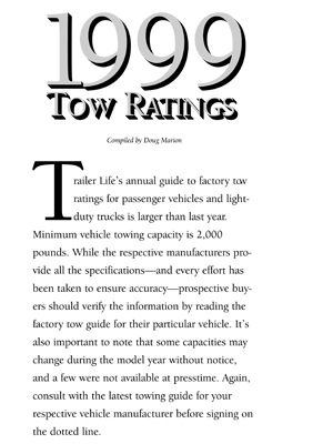 1999 Guide to towing